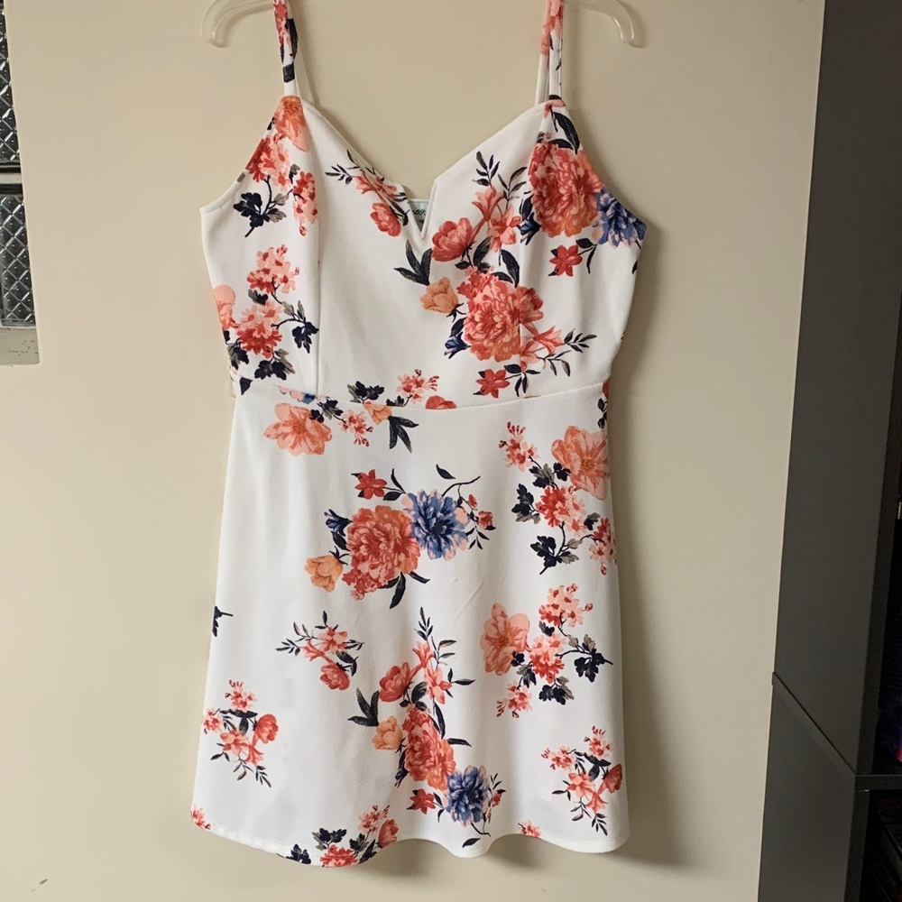 Floral Print Sleeveless Dress - Picture 1 of 6